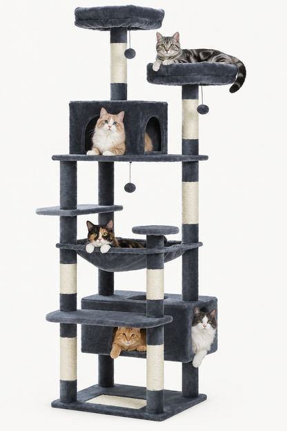 Arbre à Chat Bergen – Multi-Niveaux & Multi-Chats