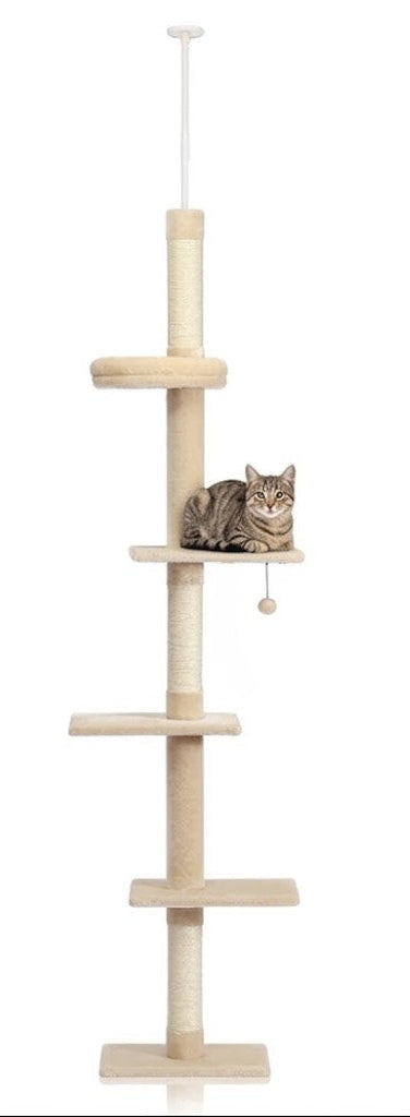 Arbre à Chat Sol-Plafond Oslo – Réglable & Gain de Place