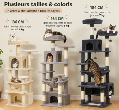 Arbre à Chat Bergen – Multi-Niveaux & Multi-Chats